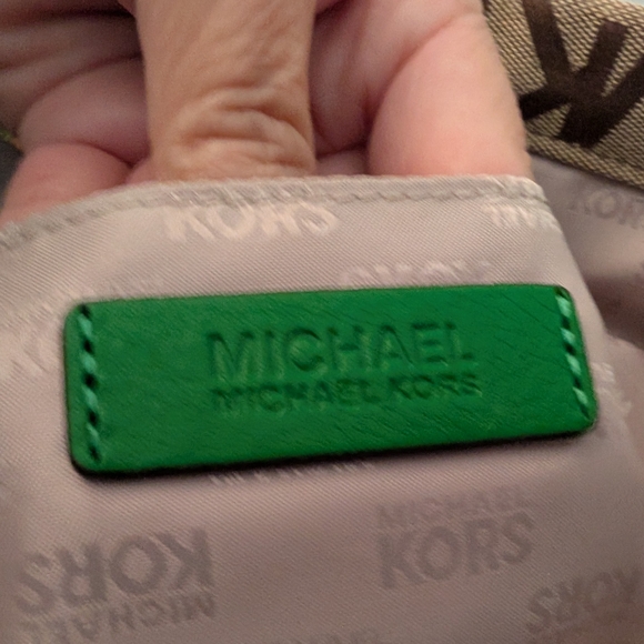 Michael Kors Brown and Green Tote Bag - Picture 5 of 5